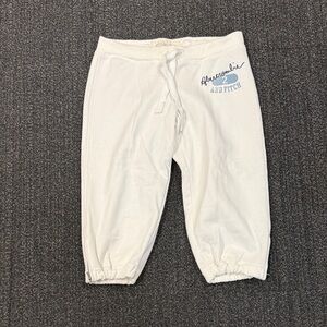 Abercrombie & Fitch Kids White Joggers with Blue Logo